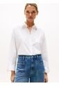 Camisa Blanca De Popelín Con Puños Ajustables Tommy Hilfiger de Tommy Hilfiger