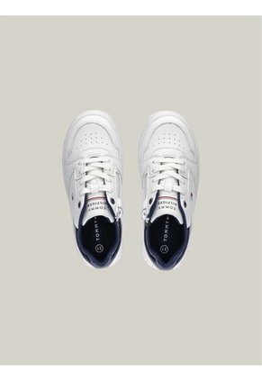 Tenis Blanco De Corte Bajo Con Velcro Tommy Hilfiger