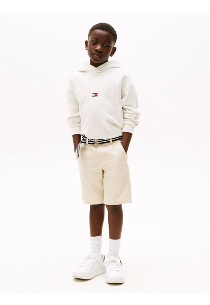 Buzo Blanco Con Capota Y Logo De Estilo Universitario Tommy Hilfiger