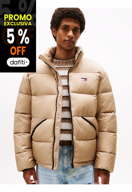 Chaqueta Beige Acolchada Con Efecto Arrugado Tommy Jeans