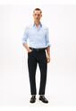 Camisa Celeste Slim De Hilo Teñido Tommy Hilfiger de Tommy Hilfiger
