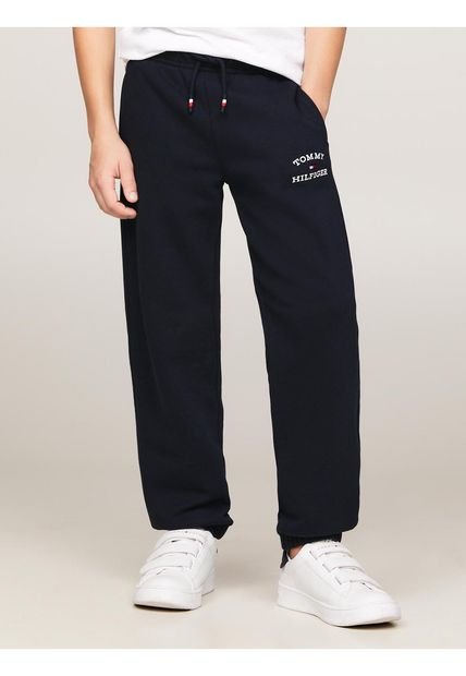 Joggers Azul Niño Azul Oscuro De Corte Clásico Con Logo Tommy Hilfiger