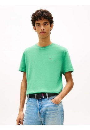 Camiseta Verde De Corte Regular Con Logo Bordado Tommy Jeans