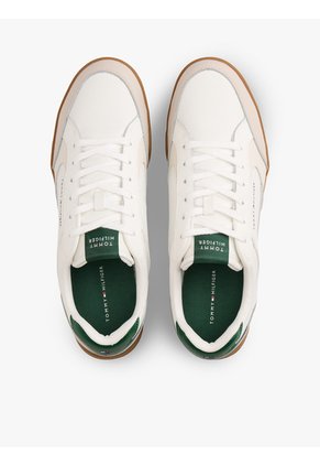 Tenis Blanco De Suela Cupsole Con Cuero Tommy Hilfiger