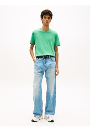 Camiseta Verde De Corte Regular Con Logo Bordado Tommy Jeans