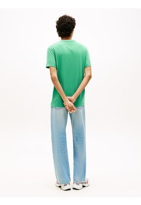Camiseta Verde De Corte Regular Con Logo Bordado Tommy Jeans