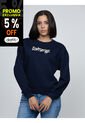 Saco Azul Oscuro Fleece De Cuello Redondo Con Logo Gráfico Tommy Hilfiger de Tommy Hilfiger