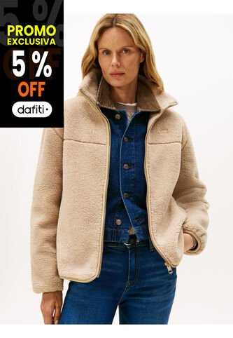 Chaqueta Beige De Cuello Chimenea Tommy Hilfiger Tommy Hilfiger