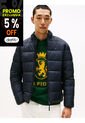 Chaqueta Azul De Cuello Alto Acolchada Con Logo Tommy Hilfiger de Tommy Hilfiger