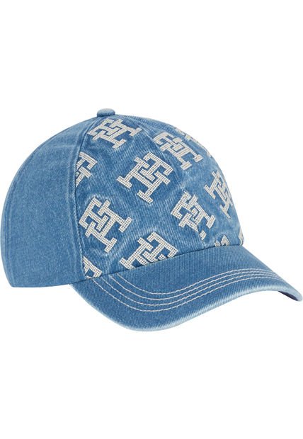 Gorra De Béisbol Iconic En Tejido Denim Mujer Celeste Tommy Hilfiger