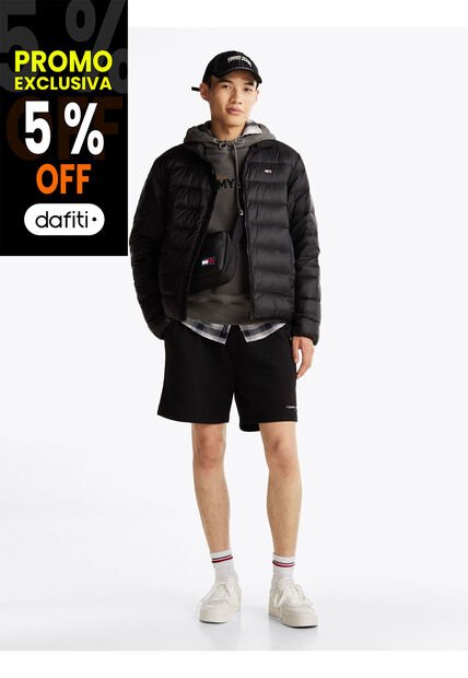 Chaqueta Negra Repelente Al Agua Tommy Jeans