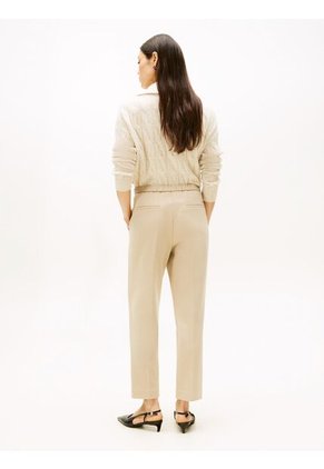 Pantalón Beige Pull On Con Logo Tommy Hilfiger