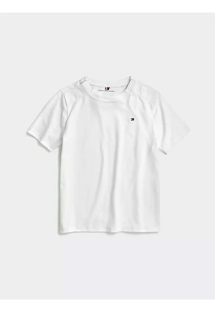 Camiseta De Niño Blanca Nantucket Con Logo Tommy Hilfiger