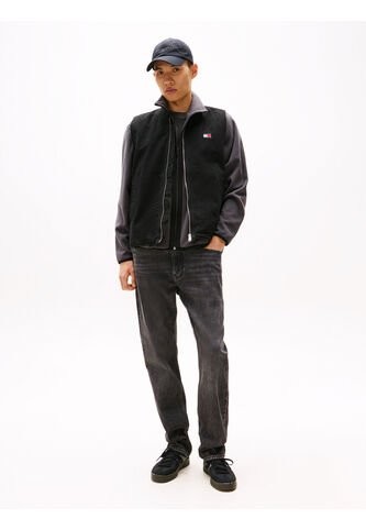Chaleco Negro De Lona Con Cremallera Tommy Jeans Tommy Hilfiger