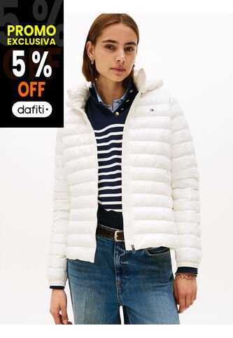 Chaqueta Blanca Repelente Al Agua Con Plumón Tommy Hilfiger Tommy Hilfiger