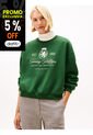 Buzo Verde Amplio Con Escudo TH Bordado Tommy Hilfiger de Tommy Hilfiger