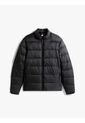 Chaqueta Negra De Cuello Alto Acolchada Con Logo Tommy Hilfiger de Tommy Hilfiger