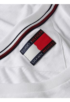 Camiseta Tommy Hilfiger X Shawn Mendes De Diseño Dual Gender Y Corte Slim Mujer Blanco Tommy Hilfiger