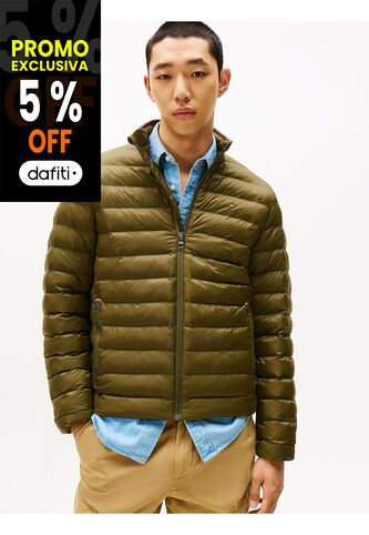 Chaqueta Verde Plegable Repelente Al Agua Tommy Hilfiger Tommy Hilfiger