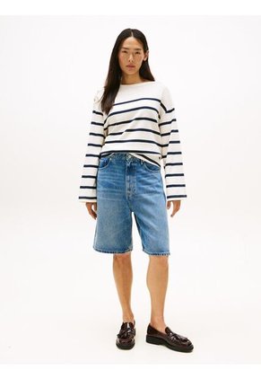 Camiseta Multicolor De Manga Larga Con Cuello Barco Tommy Hilfiger