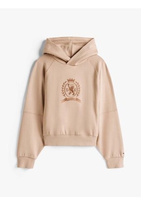 Buzo Café Con Capota Y Logo Tonal Tommy Hilfiger