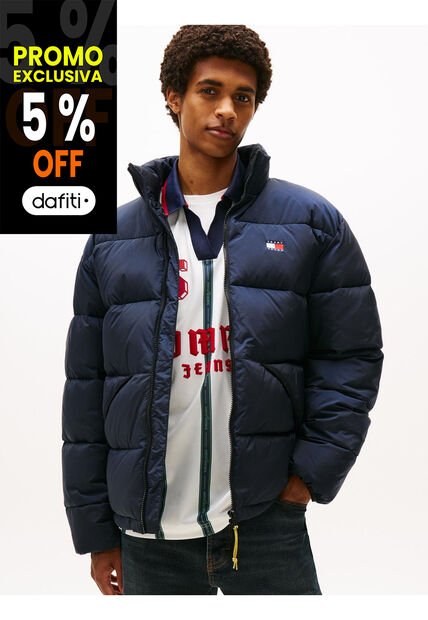 Chaqueta Azul Acolchada Con Efecto Arrugado Tommy Jeans