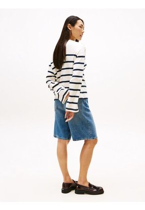 Camiseta Multicolor De Manga Larga Con Cuello Barco Tommy Hilfiger