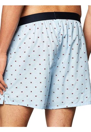 Boxer Suelto Celeste Con Diseño De Banderas Tommy Hilfiger