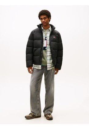 Chaqueta Negra Acolchada Con Efecto Arrugado Tommy Jeans