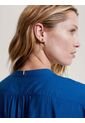 Camisa Sin Cuello Con Corte Cropped Mujer Azul Tommy Hilfiger de Tommy Hilfiger