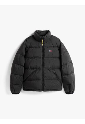 Chaqueta Negra Acolchada Con Efecto Arrugado Tommy Jeans