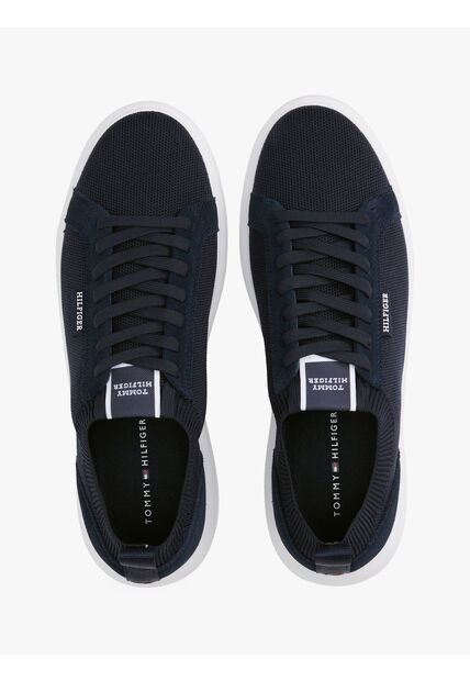 Tenis Azul De Punto Estilo Calcetín Tommy Hilfiger