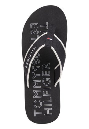 Sandalias De Tejido Trenzado Con Logo Hombre Negro Tommy Hilfiger