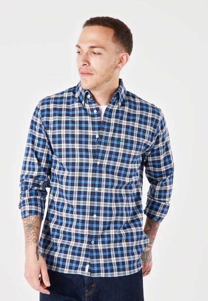 Camisa Azul-Blanco-Amarillo Tommy Hilfiger