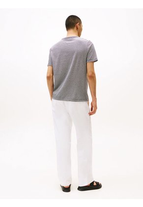 Camiseta De Rayas Azules Con Diseño Para Hombre