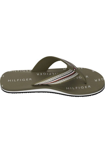 Sandalias Con Tiras A Rayas Hombre Verde Tommy Hilfiger