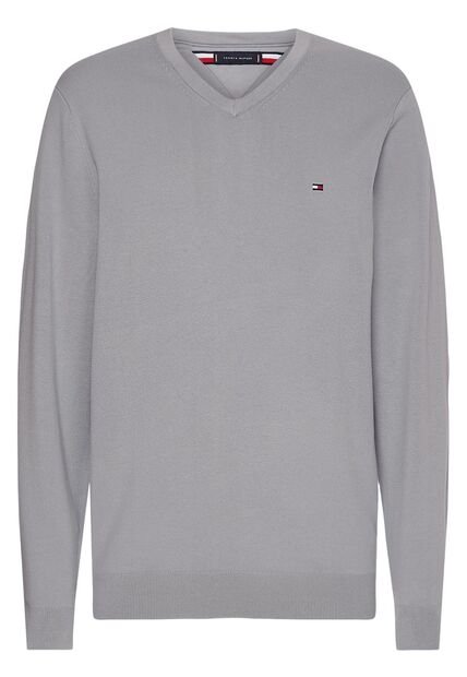 Saco Gris Tejido Essential De Cuello V