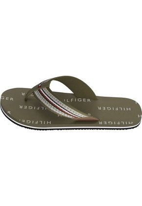 Sandalias Con Tiras A Rayas Hombre Verde Tommy Hilfiger