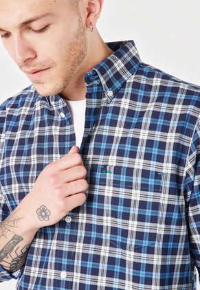 Camisa Azul-Blanco-Amarillo Tommy Hilfiger