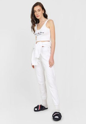 Crop Top Blanco-Azul-Rojo Tommy Jeans