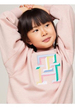 Saco Rosa Monogram De Corte Regular Para Niña Tommy Hilfiger