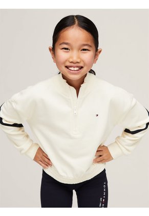 Saco Beige Amplia Global Stripe Para Niña Tommy Hilfiger