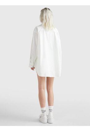 Camisa Oversize Con Parche Mujer Blanco Tommy Jeans