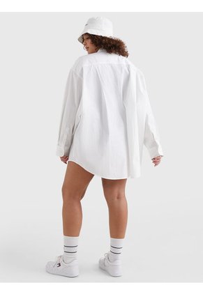 Camisa Oversize Con Parche Mujer Blanco Tommy Jeans