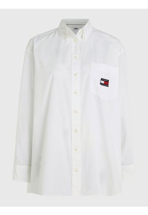 Camisa Oversize Con Parche Mujer Blanco Tommy Jeans