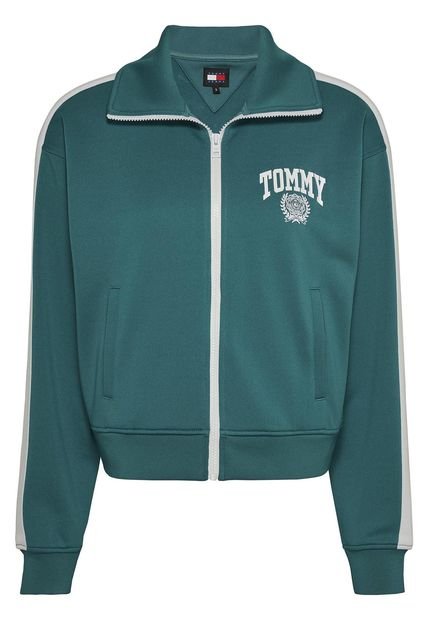 Saco Verde Deportivo Varsity Para Mujer Tommy Jeans