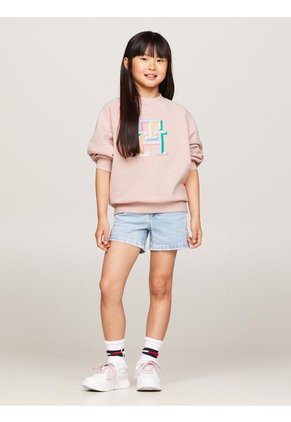 Saco Rosa Monogram De Corte Regular Para Niña Tommy Hilfiger