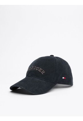 Gorra Negra De Béisbol Con Monotipo Hilfiger Tommy Hilfiger