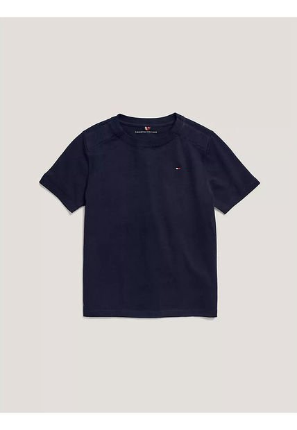 Camiseta Azul Clásica - Adaptive Para Niño Tommy Hilfiger