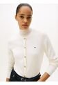 Cárdigan Blanco De Cuello Redondo Con Logo Tommy Hilfiger de Tommy Hilfiger